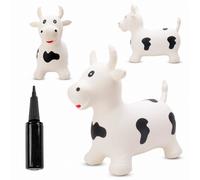Jumping jack pour enfants avec pompe, taureau blanc