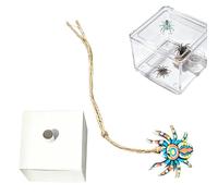 Jumping Spider Accessories - Realistic Habitat Toy with Cotton Rope, Spider Enclosure Accessories for Climbing Exploration and Interactive Habitat Enrichment | Natural Style Enclosure Decor for Small