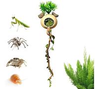 Jumping Spider Climbing Decor - Vivarim Twisting Burlap Rope Twigs, Ecosystem Jungle Crawler Strands, Hanging Arachnid Basking Ledge | Artificial Plant Canopy for Chameleons Mantis