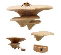 Jumping Spider Decor, Mushroom Magnetic Natural Holder, Spider Hiding Place with Water Bowl Feature, Outdoor Home, Walking Camping Tool Design, Travel Accessory for Airplane Outing Park Use