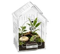 Jumping Spider Enclosure - Acrylic Clear Ventilated Habitat | Reptile Enclosure Jumping Spider Terrarium For Urban House Apartment | Garage Pet Frog Snail Lizard