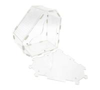 Jumping Spider Enclosure - Acrylic Spider Tank 7.9in | Clear Heart-Shaped Habitat with Magnetic Front Door for Mantis, Snail, Frog, Lizard, Gecko, Chameleon, & Small Animals