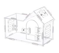 Jumping Spider Enclosure - Acrylic Terrarium Magnetic Door Habitat, Ventilated Transparent Display Case | Arboreal Invertebrate Breeding Container Clear Observation Cage, Exotic Creature House Keeper