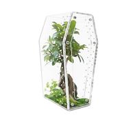 Jumping Spider Enclosure - Clear Acrylic 10x10x20cm | Magnetic Spider Habitat Feeding Box | Terrarium For Jumping Spiders Tree Frogs Small Pets Home Classroom School Projects
