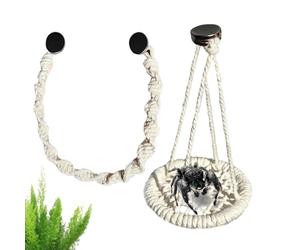 Jumping Spider Enclosure Decor 3,54 x 2,36 x 2,36 Inches | Hangable Rope Escalade Swing - Jumping Spider Enclosure Stuff - For Geckos Lizards Hermit Crabs Home Terrarium Breeding