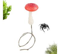 Jumping Spider Enclosure Decor - Magnetic Mushroom Ornament for Reptile Terrarium | Resin Cage Accessory with Magnet Base, Creatives Climbing Habitat Decoration for Mantis Scorpion Pets, 100g Resin