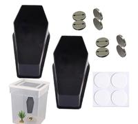 Jumping Spiders, Spider House Habitat, 2.87x1.42x0.79 inches, Arboreal Tarantula Enclosure, Ventilated Breeding Box for Frogs, Crabs, Iguanas, Small Reptiles, Black and White