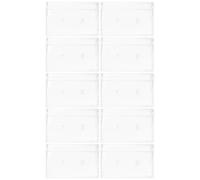 JUMPLAWN 10 Pièces Boîtiers de Cassettes Audio Vides, en Acrylique | Étui de Protection pour Cassette Audio, Beige, Léger et Portable, pour Maison et Voyage