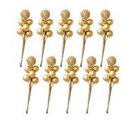 JUMPLAWN 10 Pièces Décor Sélection de Branches Sapin Artificielles Or