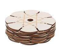 JUMPLAWN 10 Pièces Disque de Tissage Cranté pour Bracelets D'amitié, Bois