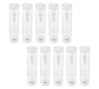 JUMPLAWN 10 Tubes à Insectes Transparents avec Couvercle Facile à Utiliser et Design Respirant, Récipient Sûr pour L'observation des Insectes Lumineux et Exploration en Plein Air