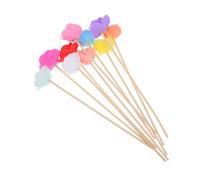JUMPLAWN 10pièces Bâtonnets Diffuseurs pour Huiles Essentielles Fleurs Colorées Sèche Et Design Chic pour Décoration Intérieur Et Ambiance Aromatique