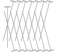 JUMPLAWN 15 Pièces Barres de Porte en Fer pour Cage à Oiseaux, Facile à Installer, Empêchent Les Pigeons de S'échapper, Accessoires pour Cages à Oiseaux, Cadre D'entrée Blanc