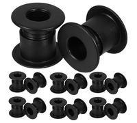 JUMPLAWN 16pcs Roulements pour Foot en Abs Noir, Trou de 12mm, Accessoires Faciles à Utiliser pour Machine à Football, pour Entraînement et Loisirs