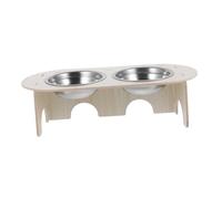JUMPLAWN 1ensemble Set De Gamelles Surélevées pour Chats Et Chiens Double Bol Acier Inoxydable Élévées pour Repas Confortable Et Pratique Antidérapantes Design Élégant pour Animaux
