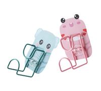 JUMPLAWN 2 Pièces Crochets Muraux Sans Perçage pour Lavabo Accroches Murales Animaux Mignons et Inoxydable Rangement Pratique pour Salle de Bain et Cuisine Fixation Adhésive Facile
