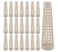 JUMPLAWN 25 Pièces Cône de Fil Plastique Textile 3°30, Bobines Blanches