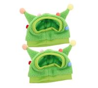 JUMPLAWN 2pièces Chapeau De Dragon à Cornes pour Reptiles Costume Amusant Vert pour Lézards Hamsters Et Petits Animaux De Compagnie