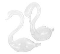 JUMPLAWN 2pièces Vase Verre Forme De Cygne Lot de Vases Hydroponiques Décoration De Bureau pour Fleurs Et Plantes Élégance Translucide pour Votre Intérieur