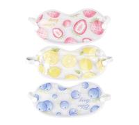 JUMPLAWN 3 Pièces Masque Oculaire en Gel, Compresse Froide, Masque Yeux Froid, Pvc, Gel, Bande Élastique, Soulage la Fatigue Oculaire, pour Dormir