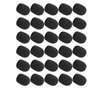 JUMPLAWN 30 Pièces Bonnette Micro Casque en Éponge Noire pour Protection Microphone Installation Facile, pour Studios et Enregistrements Live