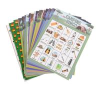 JUMPLAWN 33 Pièces Jeu de Cartes Bingo, Activités Plein Air | Papier, pour Groupes de Joueurs, Usage en Classe ou Camp D’été, Esprit Coopératif
