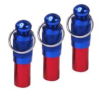 JUMPLAWN 3pièces Étiquettes Identification pour Chien Barillet Laiton Tube pour Médaille Pendentif pour Animal Nom Et Adresse Résistant Rouille