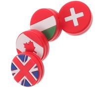 JUMPLAWN 4 Pièces Amortisseurs de Vibrations Silicone pour Raquette de Tennis Forme de Drapeau Royaume-uni Canada Suisse Irlande Accessoires Léger pour Tennis des Vibrations et Confort