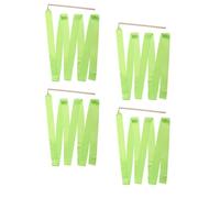 JUMPLAWN 4 Pièces Banderole de Gymnastique Rythmique Bâtonnet, Soie | Gymnastique et Danse, Couleur Vert Clair, Usage Garçon et Filles, Facile à Apprendre, Matériel D'entraînement