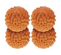 JUMPLAWN 4 Pièces Boules Chinoises en Bois Sculptées à Main, Balle de | Texture Durian 3d, Finition Mate Antidérapante, pour Contemplation, Détente et Pauses au Bureau
