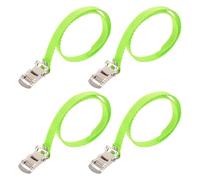 JUMPLAWN 4 Pièces Sangle de Pédale de Vélo de Longue Durée Installation Rapide Antidérapante en Métal et Nylon Couleur Vert Clair Cyclisme en Plein Air