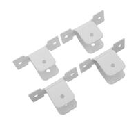 JUMPLAWN 4 Pièces Support de Fixation Patins Antidérapants Blanc pour Barrière de Lit en Métal Épais 7,5x4x2,7 Cm Installation sans Perçage pour Lits de Patients en Milieu de Soins