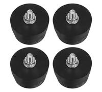 JUMPLAWN 4pcs Coussinets en Caoutchouc à Visser M8 Anti-vibrations Amortisseur, Pieds en Fer Résistants à L'usure pour Usage Industriel et Domestique, Patins Antivibratoires Noirs