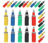 JUMPLAWN 50 Pièces Bornes de Liaison pour Haut-parleur Connecteurs Banane Multi-couleurs Adaptateurs de Câble Audio Compacts Résistants à Oxydation pour Équipements Sonores