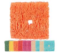 JUMPLAWN 50pcs Jouets à Mâcher en Luffa Naturel pour Lapins et Petits Animaux, Biscuits Carrés pour Nettoyer et Moudre Les Dents, Jouets pour Animaux de Compagnie Couleur Couleur Aléatoire