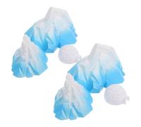 JUMPLAWN 6pcs Iceberg Miniature en PVC et Écume pour Décoration D'aquarium et Bureau, Modèle de Montagne Enneigée Résistant la Déformation Thème Arctique Unique