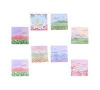JUMPLAWN 8 Pièces Notes Adhésives Notes Décoratives Paysage Papier Style Varié Écriture Fluide pour Bureau et École, Lot de Mémo Autocollant pour Étudiants et Bureau, Style Plusieurs styles