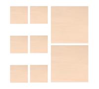 JUMPLAWN 8 Pièces Panneaux de Contreplaqué en Bois de Tilleul, Carrés | Surface Uniforme, Bords Lisses sans Bavures, Structure Multicouche, pour Pyrogravure et Maquettes