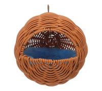 JUMPLAWN Accessoires pour Cage à Oiseaux : nid pour perruches, nichoir en rotin Imitation pour l'élevage de perroquets, hamac-Niche Douillet pour canaris, perruches ondulées et inséparables.