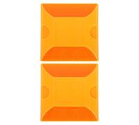 JUMPLAWN Balises D'allée Réfléchissantes Orange en Aluminium et Plastique Haute Visibilité, Installation Facile, Lot de 2 pour Sécurité des Trottoirs et Terrains Sportifs