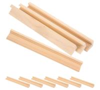 JUMPLAWN Base des Lettres Anglaises en Pin Beige 19cm 10 Pièces Support de Latte Accessoire D'apprentissage pour Bébé et Parents