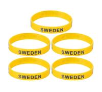JUMPLAWN Bracelets en Silicone Imprimés Drapeau du Pays 5pcs, Taille Unique Confortable, Adaptés aux Matchs Internationaux et Courses Compétitives