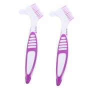 JUMPLAWN Brosse De Nettoyage Double Face pour Coquille De Tortue Aquatique, Accessoire Portable en Plastique Violet, Lot De 2, Nettoyage pour Reptiles Et Animaux De Compagnie