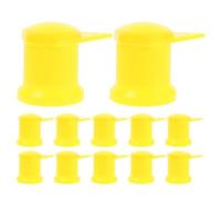 JUMPLAWN Cache Ecrou Camion Indicateur de Desserrage de Roue, Capuchons à Vis en Plastique Jaune 33mm, Lot de 24 pour Semi-remorques