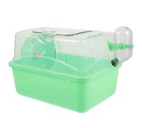 JUMPLAWN Cage à Hamster Panoramique Verte Grosse Cage pour Souris de Compagnie Espace Aéré Maison pour Hamsters Nains pour Petits Animaux Matériaux Plastiques Sûrs et Confortables