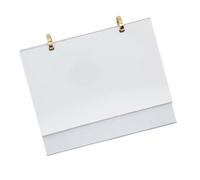 JUMPLAWN Calendrier de Bureau Vierge à Anneaux, Flip, Cartes Perforées, | Organisation Quotidienne, Prise de Notes Flexible, Gain de Place, Support Inclus, Blanc, pour Table D’étude
