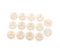 JUMPLAWN Cartes Commémoratives de Grossesse Souvenir de Grossesse en Bois Design Créatif Rond Beige Accessoires Photo pour -nés