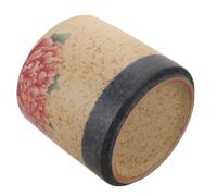 JUMPLAWN Cendrier Rétro en Céramique avec Couvercle Coupe-Vent Rose | Finition Émaillée, Base Épaissie et Bords Arrondis, Usage Salon ou Espace Fumeur, Accès Facile