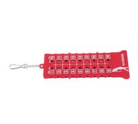 JUMPLAWN Compteur de Score de Golf Portable à 18 Trous Crochet Rouge | ABS, Format Barre, Tableau de Score Précis, pour Chariots et Ceintures, Entraînement ou Parcours