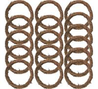 JUMPLAWN Couronne en Rotin Naturel 16pcs pour Décoration Intérieure, Style Simple Finition Artisanale, pour Hôtels et Couloirs